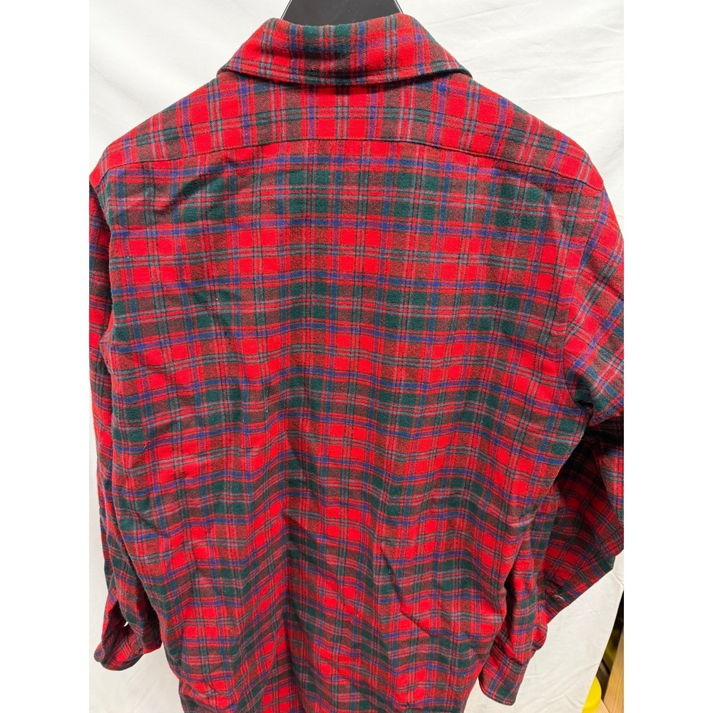 Vintage Pendleton Tartan Plaid 100% Pure Wool Made‎ in USA Flannel Sz M - Picture 6 of 9